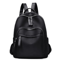 Solid Nylon Backpack with Adjustable Strap for Work & Travel