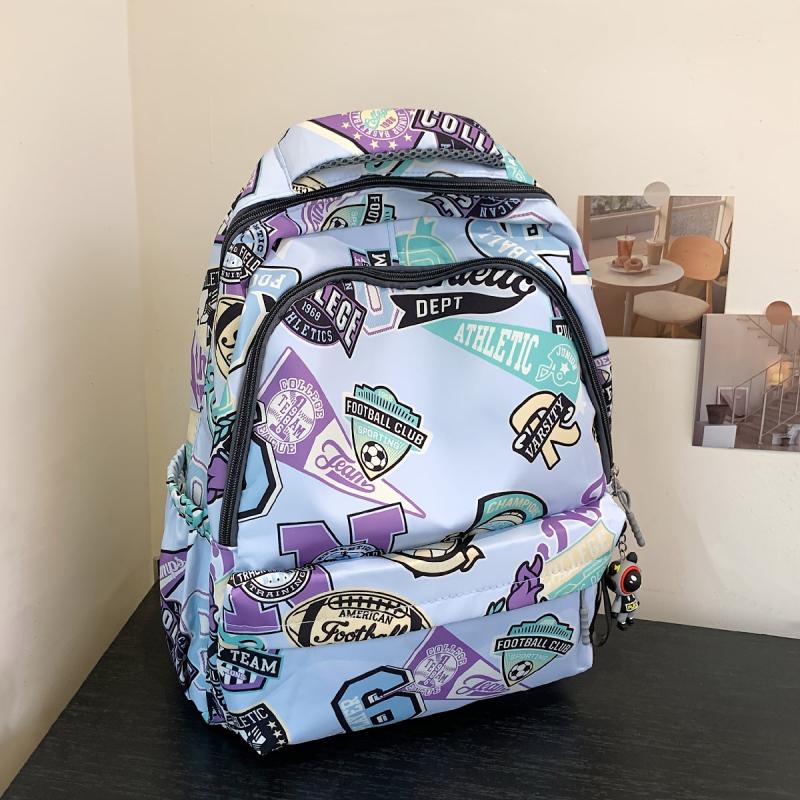 Cartoon Print Backpack for Students