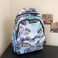 Cartoon Print Backpack for Students