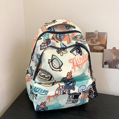 Cartoon Print Backpack for Students
