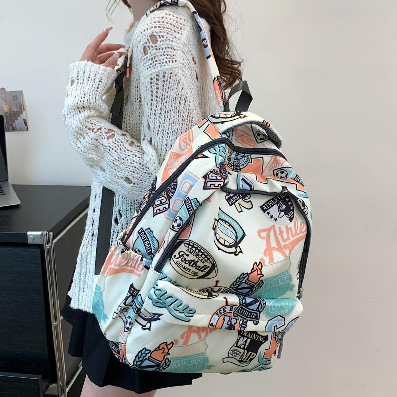 Cartoon Print Backpack for Students