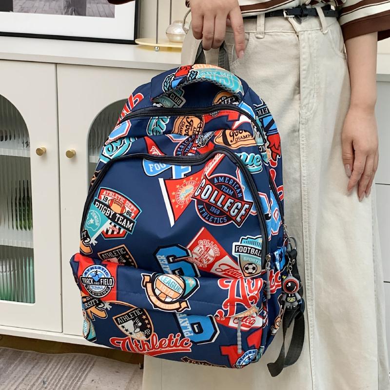 Cartoon Print Backpack for Students
