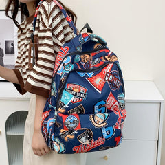 Cartoon Print Backpack for Students