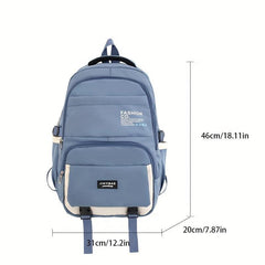 Nylon Student Backpack Preppy Style School Bag Large Capacity Travel Daypack