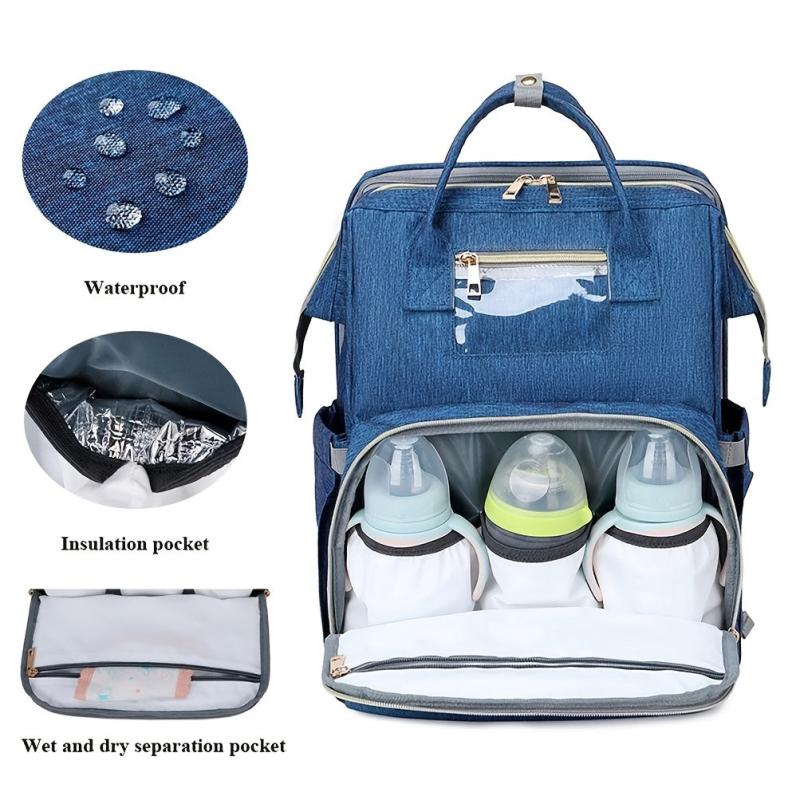 Large Capacity Mummy Backpack with USB Interface & Insulation Pocket