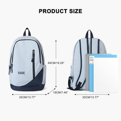 Colorblock Preppy Backpack Large Capacity Storage Daypack Travel