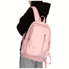 Colorblock Preppy Backpack Large Capacity Storage Daypack Travel