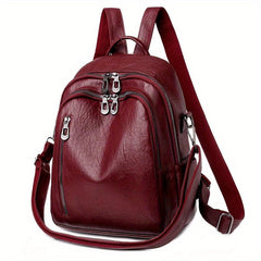 Vintage Backpack Purse For Women Faux Leather Shoulder Bag