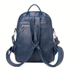 Vintage Backpack Purse For Women Faux Leather Shoulder Bag