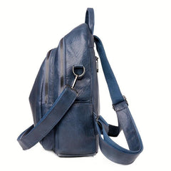 Vintage Backpack Purse For Women Faux Leather Shoulder Bag