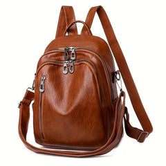 Vintage Backpack Purse For Women Faux Leather Shoulder Bag