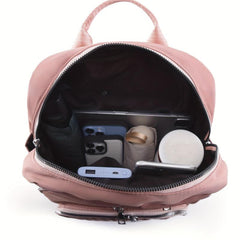 Quilted Large Capacity Preppy Backpack Nylon Solid Lightweight Laptop