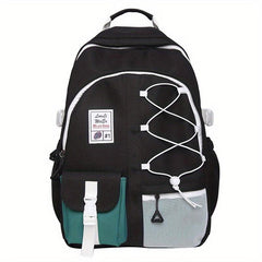 Women's Preppy Zipper Backpack Large Capacity Rucksack All Match School Bag