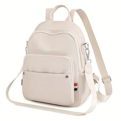 Casual Solid Backpack Purse Zipper Nylon Travel Daypack Detachable Shoulder Bag