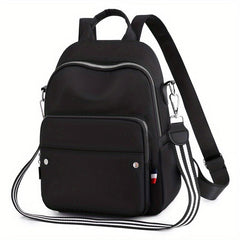 Casual Solid Backpack Purse Zipper Nylon Travel Daypack Detachable Shoulder Bag
