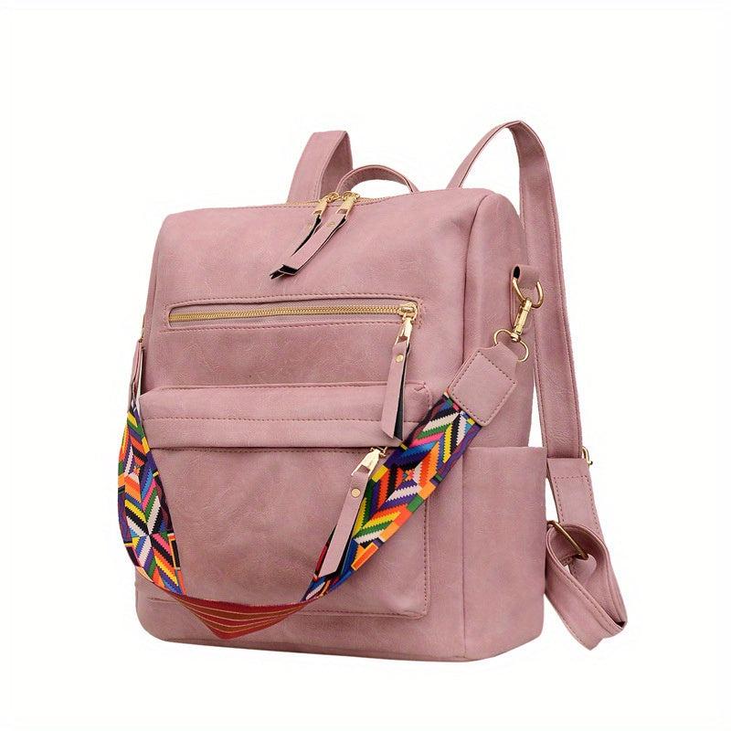 Minimalist Zipper Backpack Travel Rucksack Women's Bag
