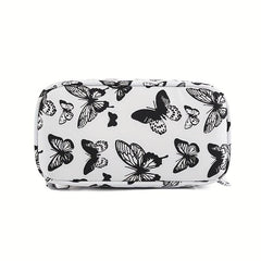 Butterfly Print Backpack Nylon Rucksack School Bookbag