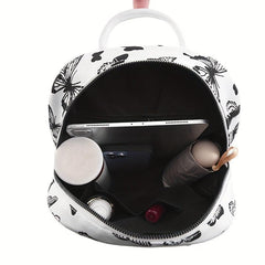 Butterfly Print Backpack Nylon Rucksack School Bookbag