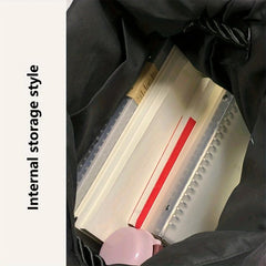 Casual Crossbody School Bag Solid Shoulder Bag Large Capacity Bag