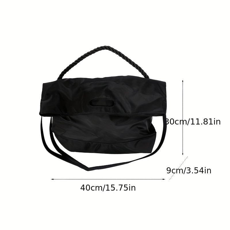 Casual Crossbody School Bag Solid Shoulder Bag Large Capacity Bag