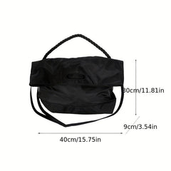 Casual Crossbody School Bag Solid Shoulder Bag Large Capacity Bag