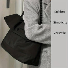 Casual Crossbody School Bag Solid Shoulder Bag Large Capacity Bag