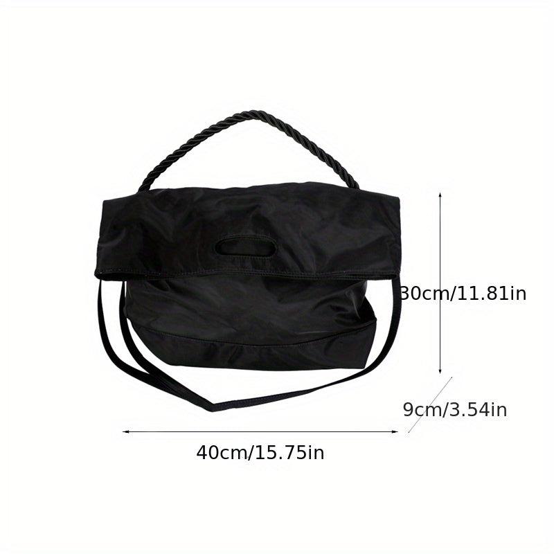 Casual Crossbody School Bag Solid Shoulder Bag Large Capacity Bag