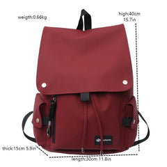 Flap School Backpack Drawstring Back To School Bookbag Lightweight Large