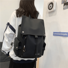 Flap School Backpack Drawstring Back To School Bookbag Lightweight Large