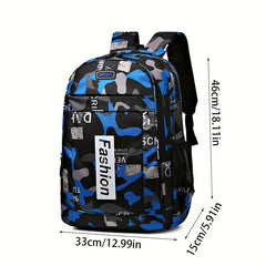 Large Capacity Backpack Preppy Back To School Daypack Sports Fitness Travel