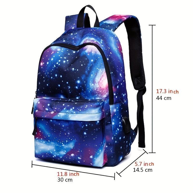 Starry Sky Pattern Backpack Lightweight Travel Bag