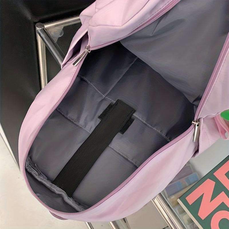 Minimalist Zipper Backpack Storage School Bag Preppy Daypack