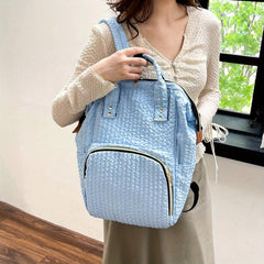 Bubble Ruched Diaper Bag Functional Travel Tote Backpack Top Handle Mommy Bag