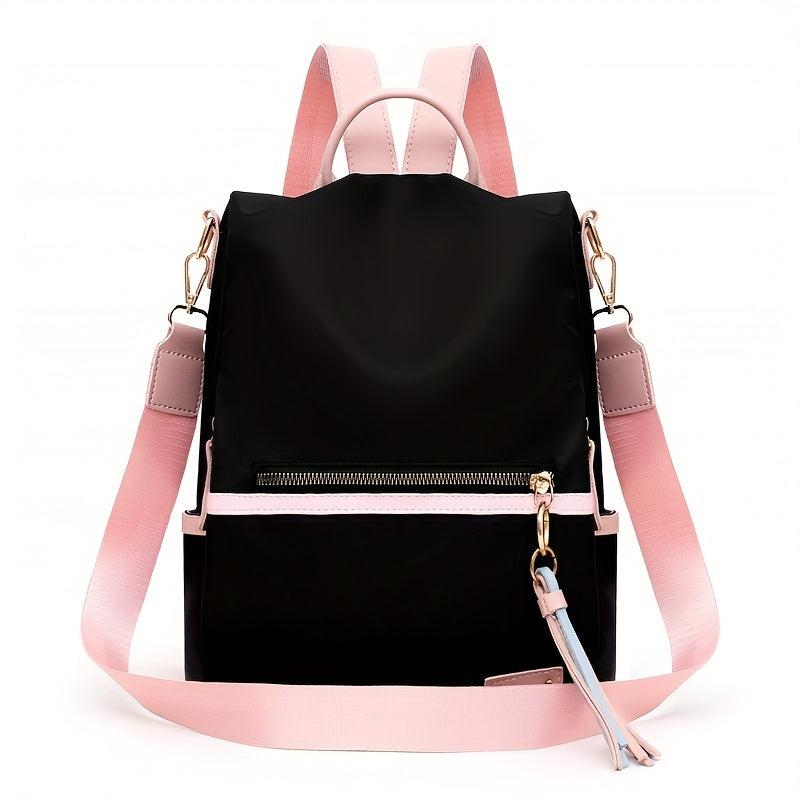 Colorblock Backpack Purse Women's Two Way Shoulder Bag