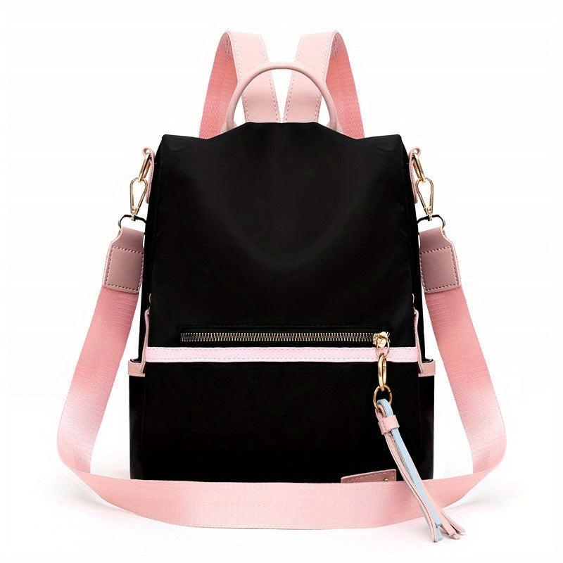 Colorblock Backpack Purse Women's Two Way Shoulder Bag