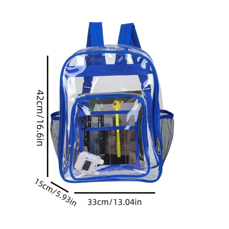 Clear PVC Backpack Waterproof Beach Bag Large Capacity School Bag