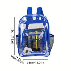 Clear PVC Backpack Waterproof Beach Bag Large Capacity School Bag