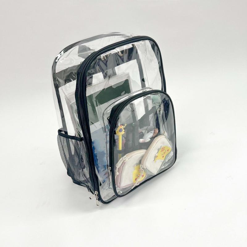 Clear PVC Backpack Waterproof Beach Bag Large Capacity School Bag