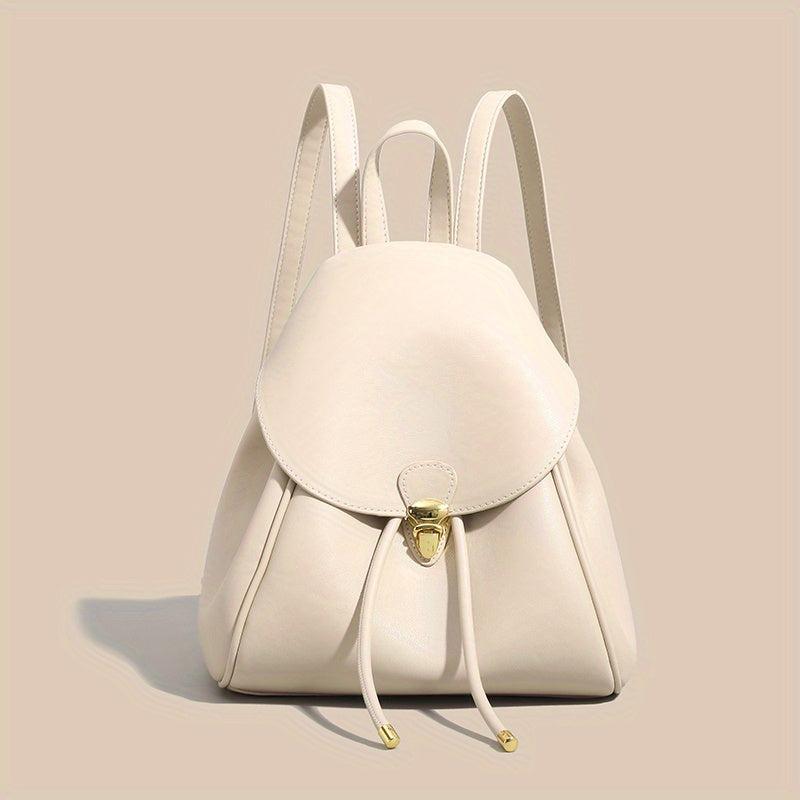 Minimalist Solid Backpack All Match Storage Rucksack Women's