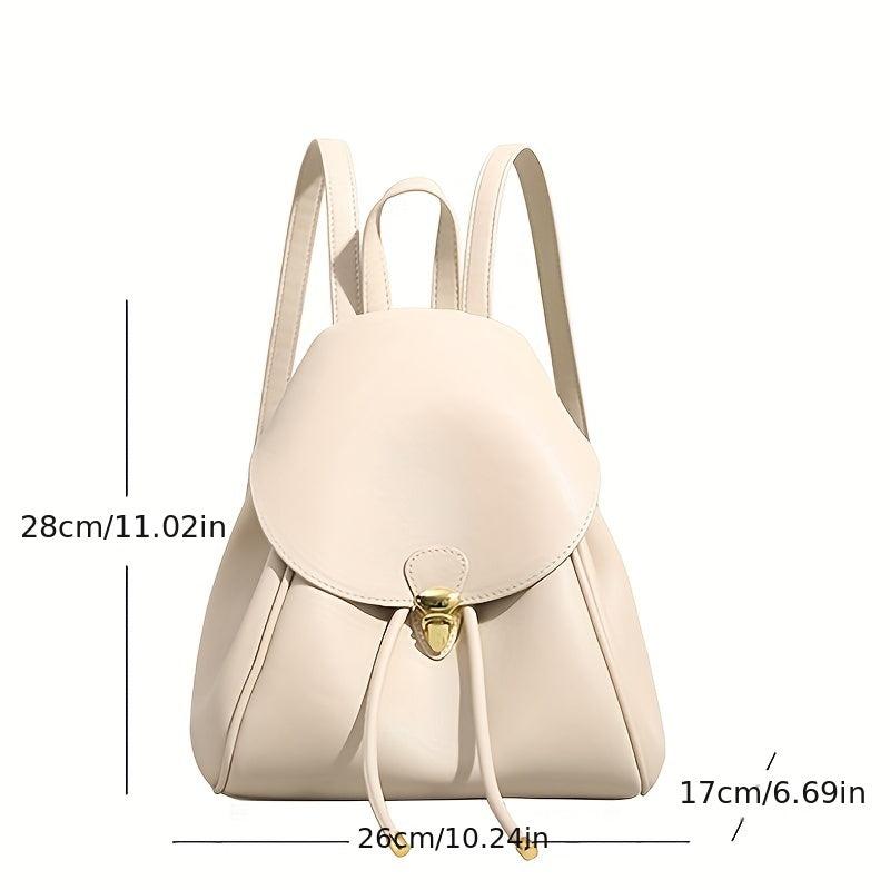Minimalist Solid Backpack All Match Storage Rucksack Women's