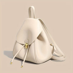 Minimalist Solid Backpack All Match Storage Rucksack Women's
