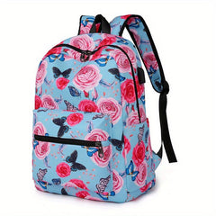 Large Capacity Nylon Backpack Durable Lightweight Travel Commuter Bag