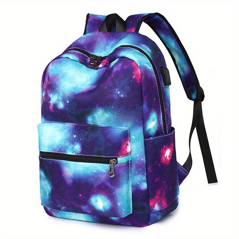 Large Capacity Nylon Backpack Durable Lightweight Travel Commuter Bag