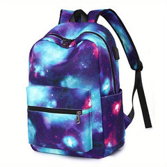 Large Capacity Nylon Backpack Durable Lightweight Travel Commuter Bag