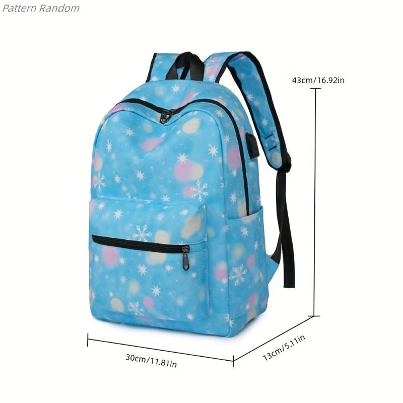 Large Capacity Nylon Backpack Durable Lightweight Travel Commuter Bag