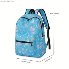 Large Capacity Nylon Backpack Durable Lightweight Travel Commuter Bag