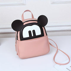 Mini Cartoon Mouse Backpack Faux Leather Daypack Purse Gift For Kids