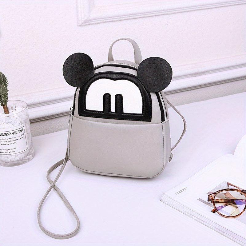 Mini Cartoon Mouse Backpack Faux Leather Daypack Purse Gift For Kids
