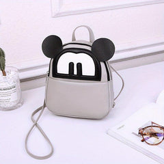 Mini Cartoon Mouse Backpack Faux Leather Daypack Purse Gift For Kids
