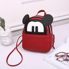 Mini Cartoon Mouse Backpack Faux Leather Daypack Purse Gift For Kids